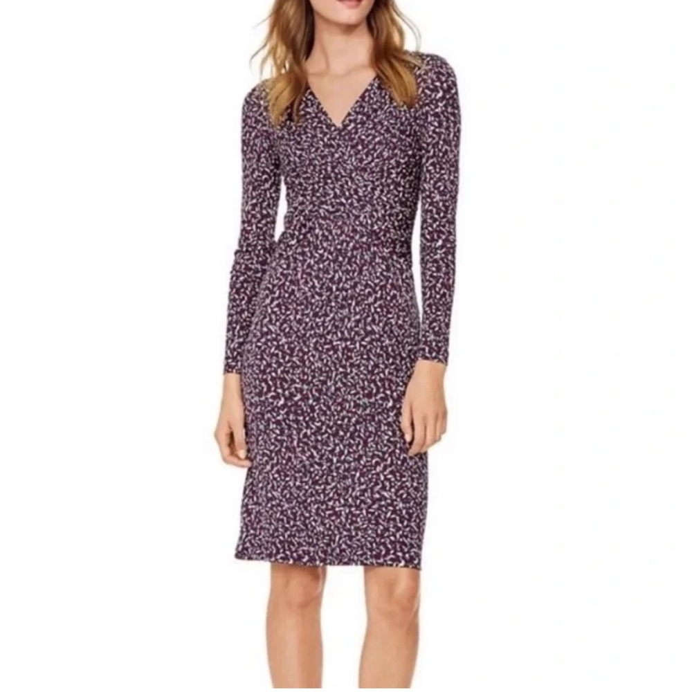 Tory Burch Silk Interlock Twist Dress Long sleeve‎ Ladies size small